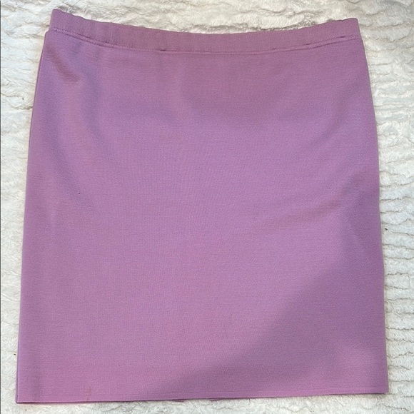 Vintage lavender knit knee length wool Pencil Skirt for Work women’s 1X - Picture 1 of 5